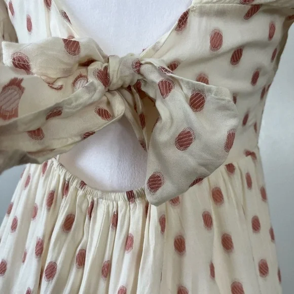 Jessica Simpson Ivory Open Back Tiered Summer Dress Small - Picture 3 of 6